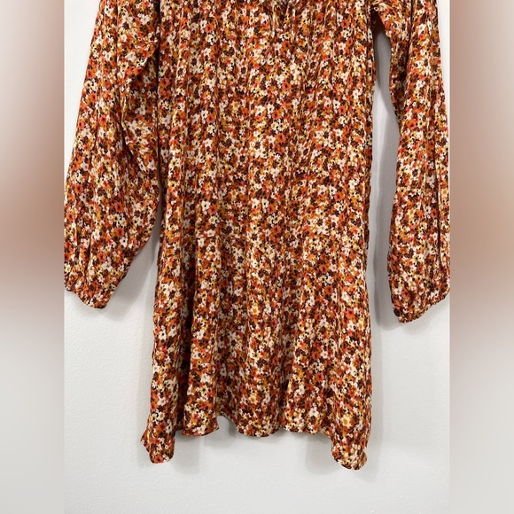 Billabong Floral Fit Long Sleeve Mini Dress Beach Tropical Size SP NWOT - Picture 5 of 13